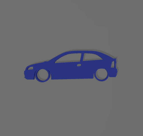 Opel Astra G coupe kulcstartó