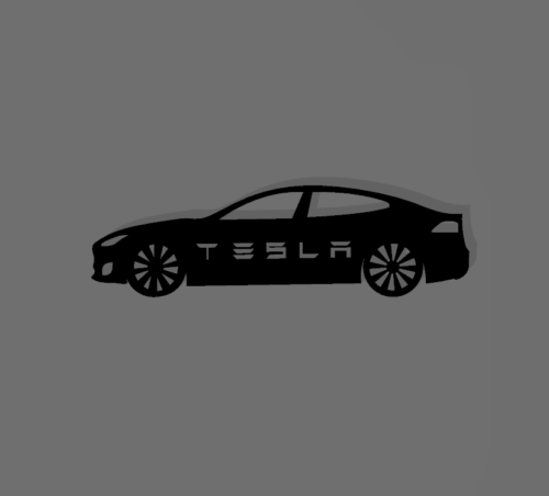 Tesla Model S kulcstartó