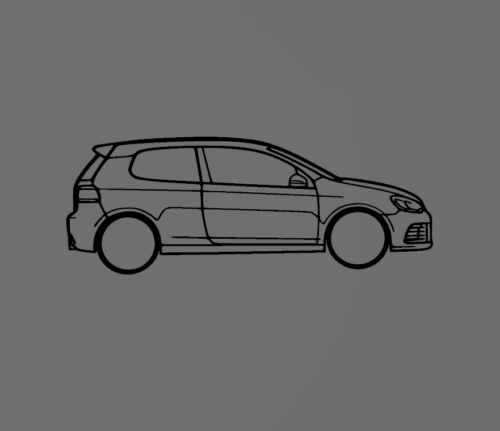 Volkswagen Golf 6 fali dekoráció
