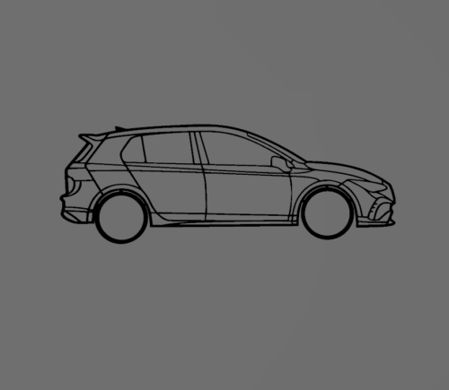Volkswagen Golf 8 fali dekoráció