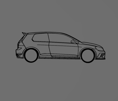 Volkswagen Golf 7.5 fali dekoráció
