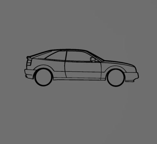 Volkswagen Corrado fali dekoráció