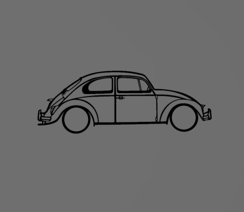 Volkswagen Beetle fali dekoráció