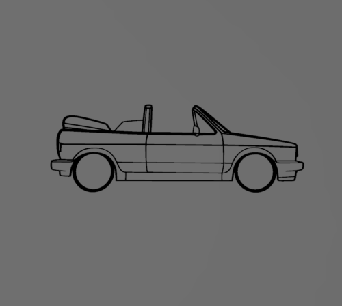 Volkswagen Golf 1 Cabrio fali dekoráció
