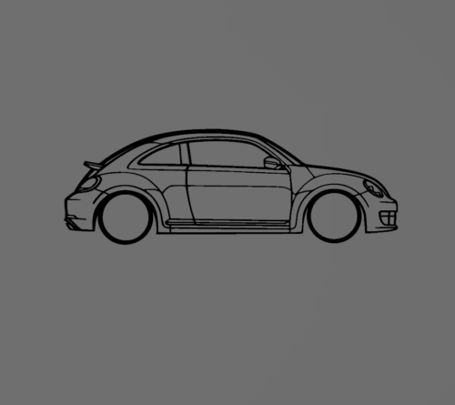 Volkswagen New Beetle fali dekoráció