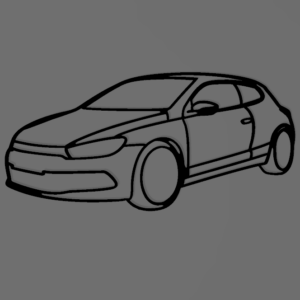 Volkswagen Scirocco Mk3 fali dekoráció