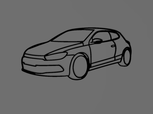 Volkswagen Scirocco Mk3 fali dekoráció