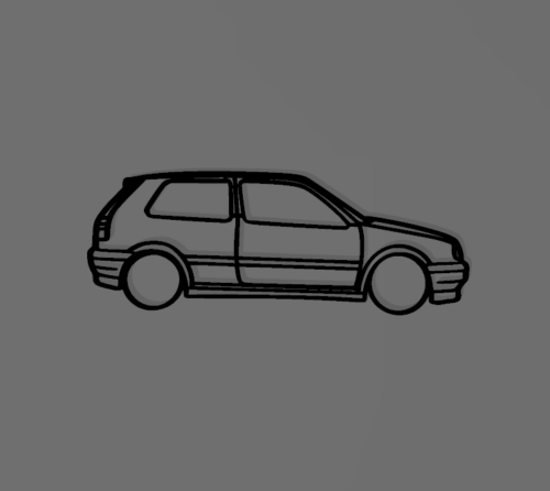 Volkswagen Golf 3 fali dekoráció