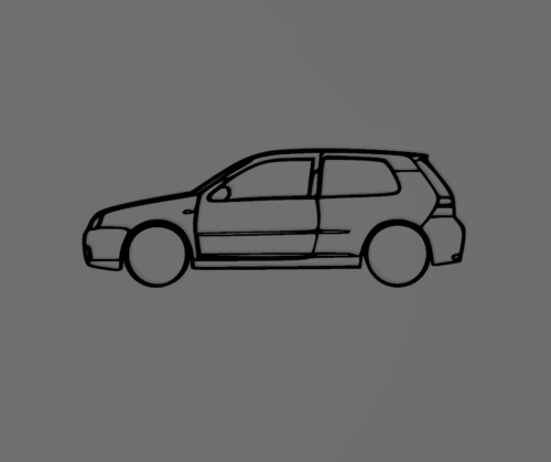 Volkswagen Golf 4 fali dekoráció