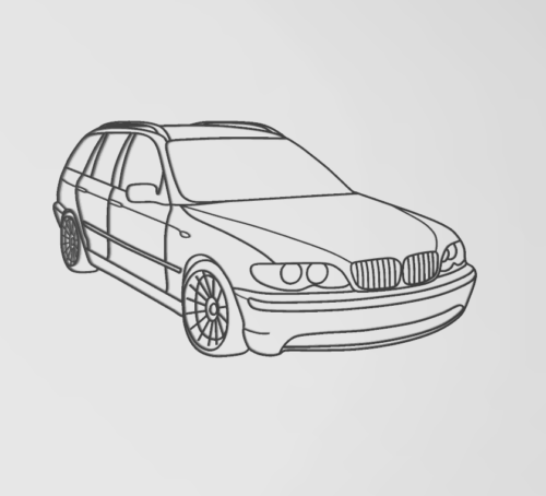 Bmw E46 Touring fali dekoráció