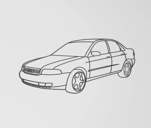 Audi A4 B5 fali dekoráció