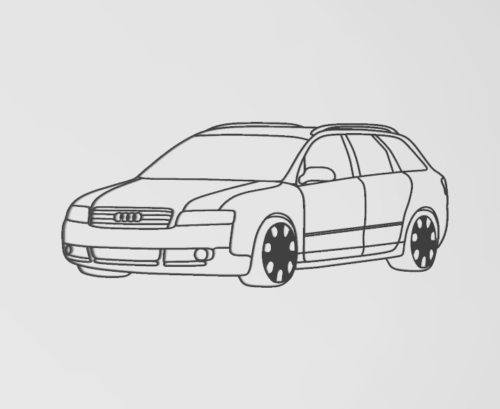 Audi A4 B6 Avant fali dekoráció