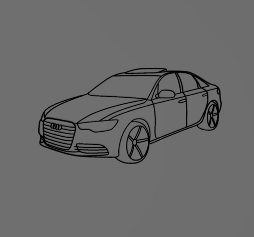 Audi A6 C7 fali dekoráció
