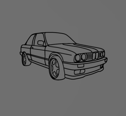Bmw E30 fali dekoráció