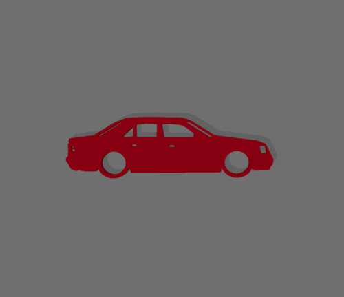 Mercedes W124 kulcstartó - Image 2